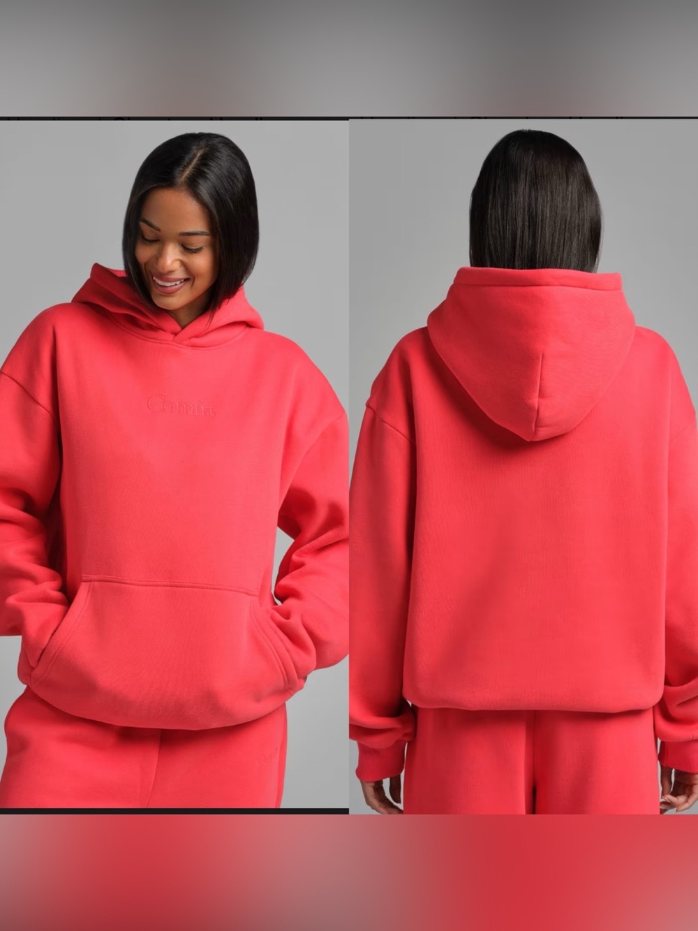 Comfrt Signature Hoodie- Hibiscus Red
